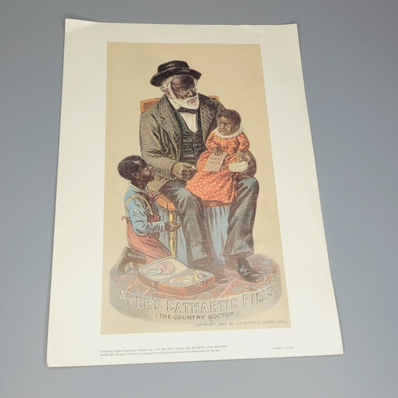 Vintage Ayer's Cathartic Pills. (The Country Doctor) Print - Picture 3 of 11